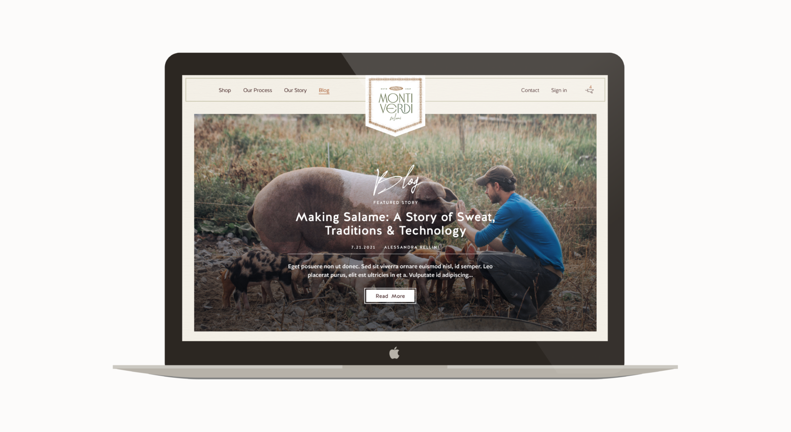 monti verdi website example