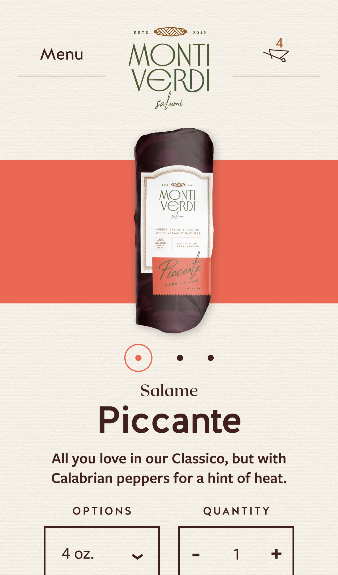 mobile mockup of product page
